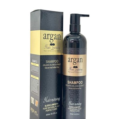 شامپو آرگان برند Hair Nursing مدل نوار طلایی آبرسان و ضد ریزش مو
