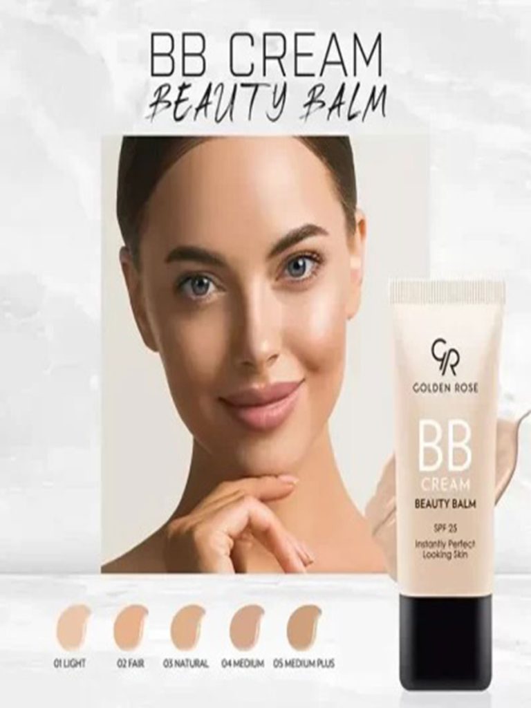 بی بی کرم گلدن رز حاوی SPF 25 GOLDEN ROSE مدل beauty balm شماره 02 حجم 30 میلی لیتر 2 Golden Rose BB Cream Light 400x400 11zon