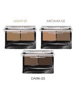رنگبندی پالت سایه ابرو دو رنگ شماره 01 مدل Profashion Eyebrow Duo پاستل