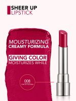 رژ لب جامد شیر آپ فلورمار Flormar Sheer Up شماره 008 Fan of Fuchsia - تصویر 4