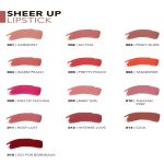 رنگبندی رژ لب فلورمار Flormar Sheer Up شماره 001 رنگ Harmony