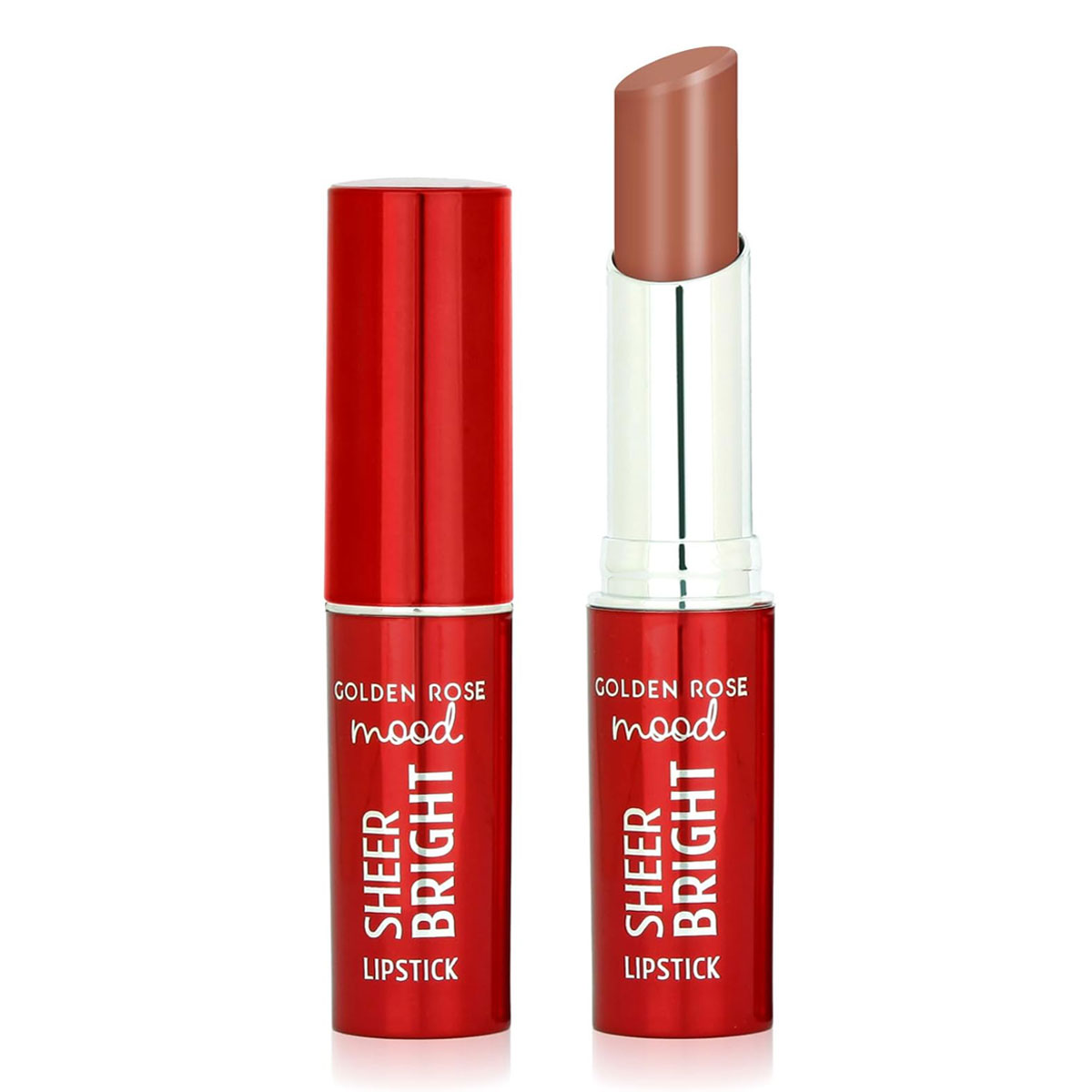GOLDEN-ROSE-SHEER-BRIGHT-LIPSTICK-104 رژ لب جامد گلدن رز Golden Rose مدل Sheer Bright شماره 104 Nude Latte
