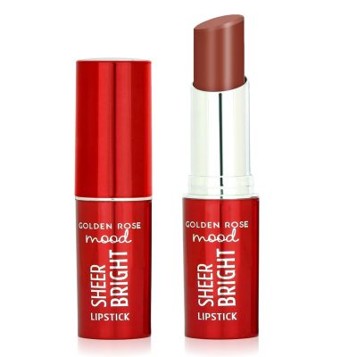 رژ لب جامد گلدن رز Golden Rose مدل Sheer Bright شماره 105 Hazelnut