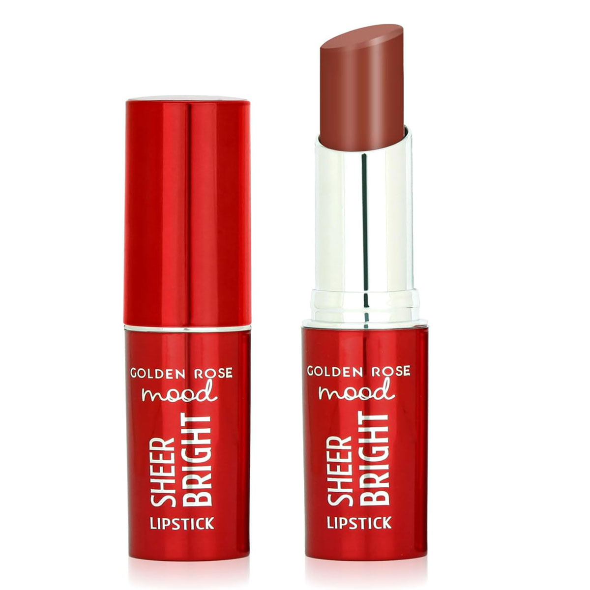 GOLDEN-ROSE-SHEER-BRIGHT-LIPSTICK-105 رژ لب جامد گلدن رز Golden Rose مدل Sheer Bright شماره 105 Hazelnut