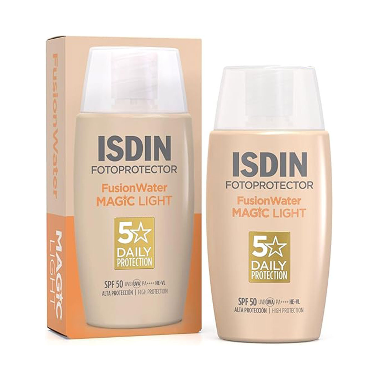ISDIN-Fusion-Tinted-Ultra-light-texture ضد آفتاب فیوژن واتر مجیک ایزدین رنگ لایت SPF 50