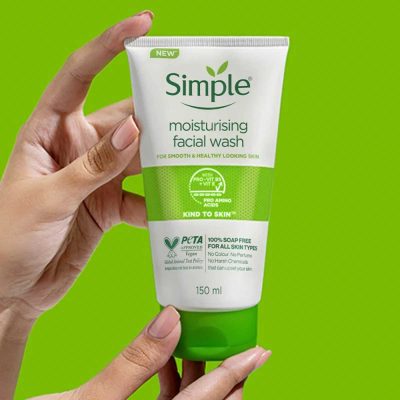 ژل شستشوی صورت سیمپل Moisturising مرطوب کننده مناسب انواع پوست 150 میلی‌لیتر