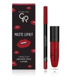  ست رژ لب مایع و خط لب گلدن رز مدل Matte Lip Kit