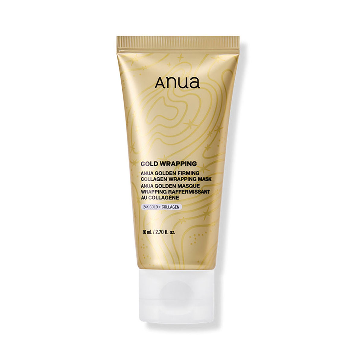 Anua---Golden-Firming-Collagen-Wrapping-Mask-Kpop-Demon-Hunters-Collaboration ماسک کلاژن لیفت و درخشان کننده طلایی آنوا اصل کره جنوبی
