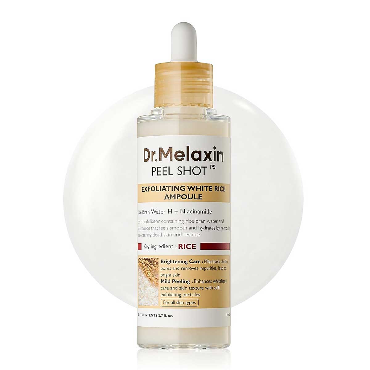 Dr.Melaxin-Peel-Shot-Glow-White-Rice-Peeling-Ampoule آمپول لایهبردار و روشنکننده برنج سفید دکتر ملاکسین