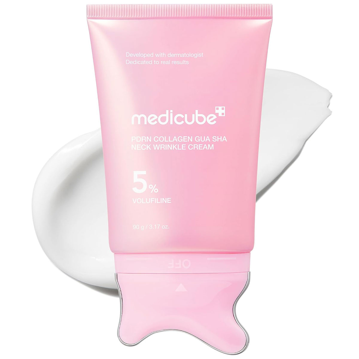 medicube-PDRN-Collagen-Gua-Sha-Neck-Wrinkle-Cream کرم گردن مدیکیوب ضد چروک PDRN کلاژن گواشا